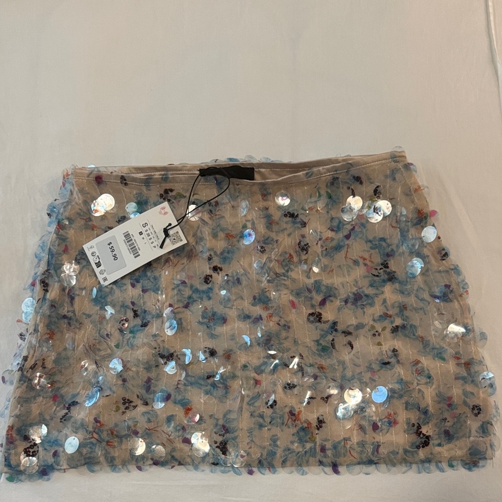 Zara Multicolor Sequin Mini Skirt